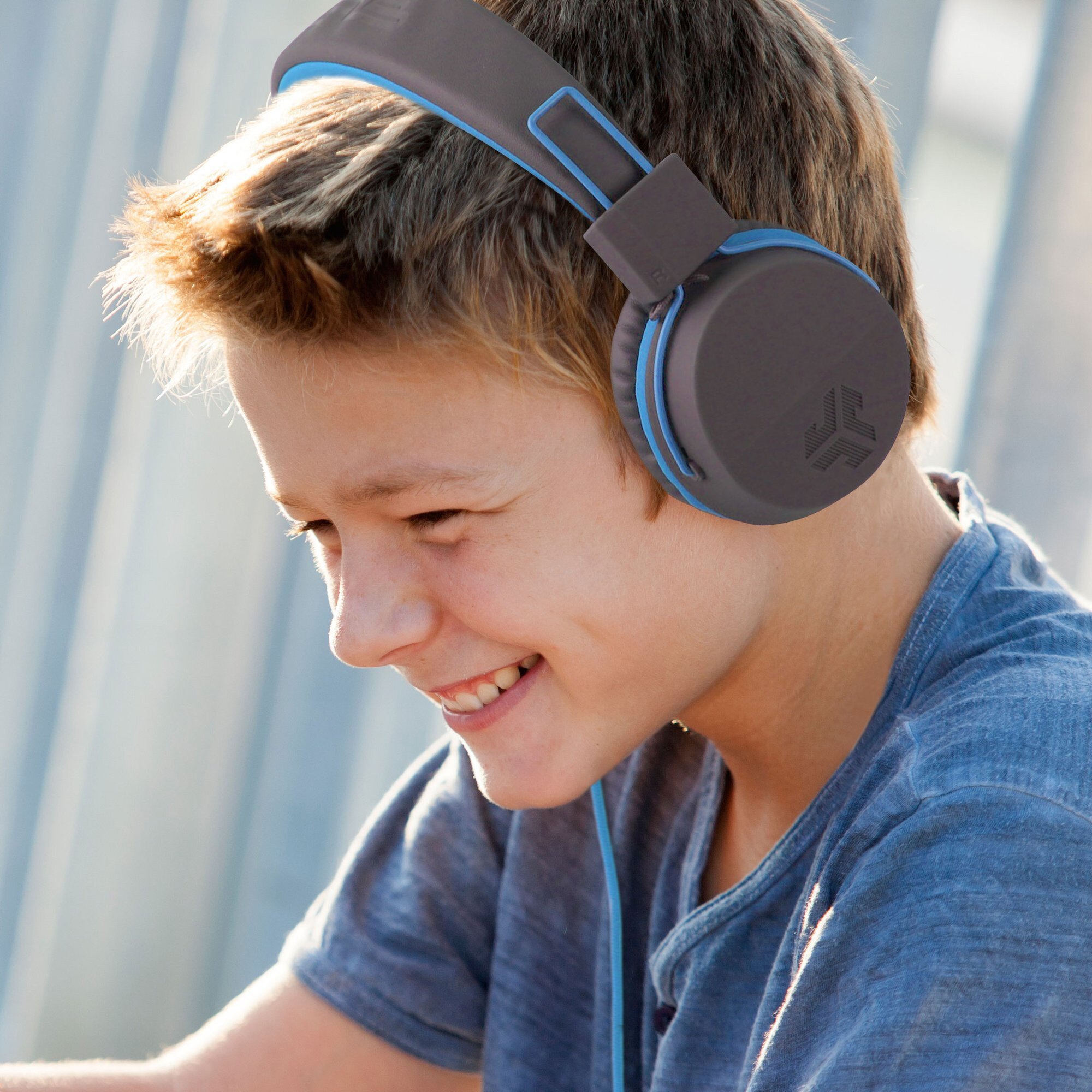 Buy Jlab Audio Jbuddies Studio Over Ear Folding Kids Headphones Graphite Blue Online Worldwide Tejar Com