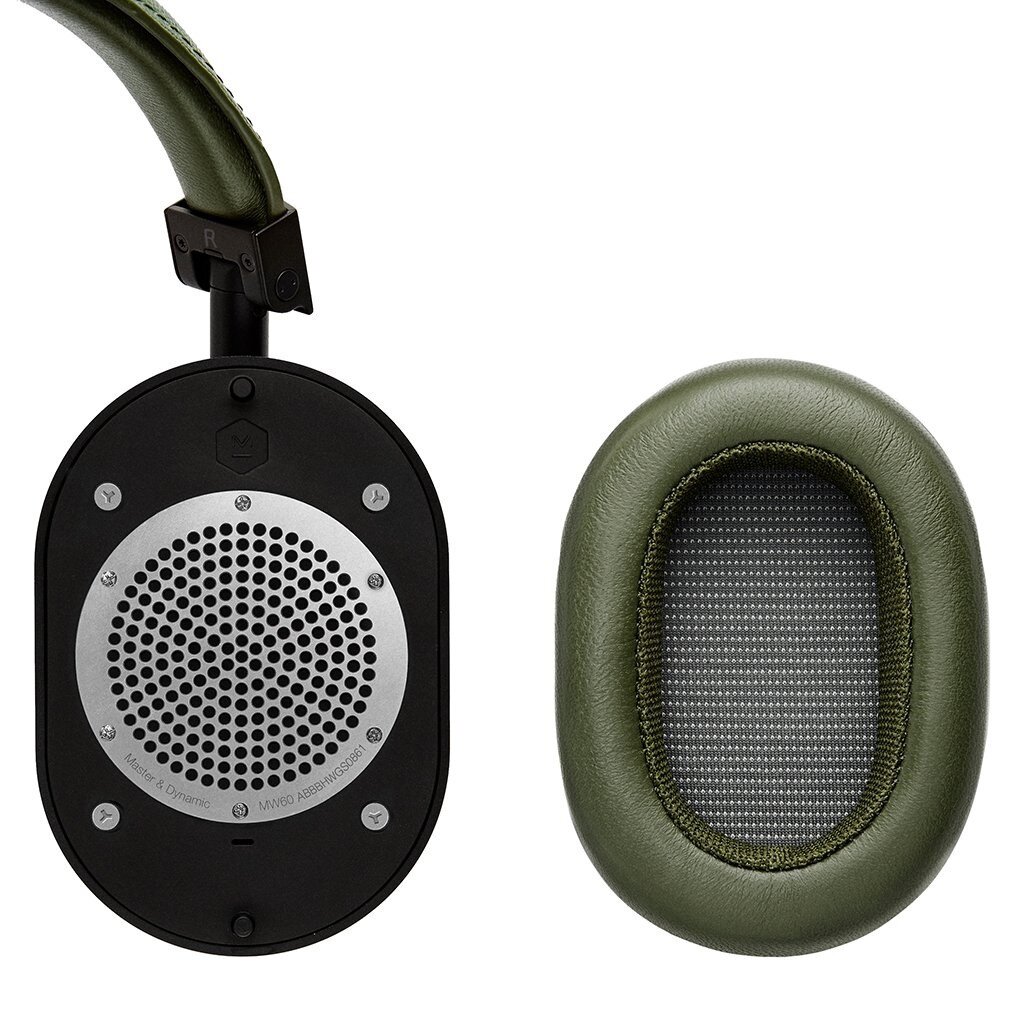 Master & Dynamic MW60 Wireless Over-Ear Headphones - Black Metal / Olive  Leather