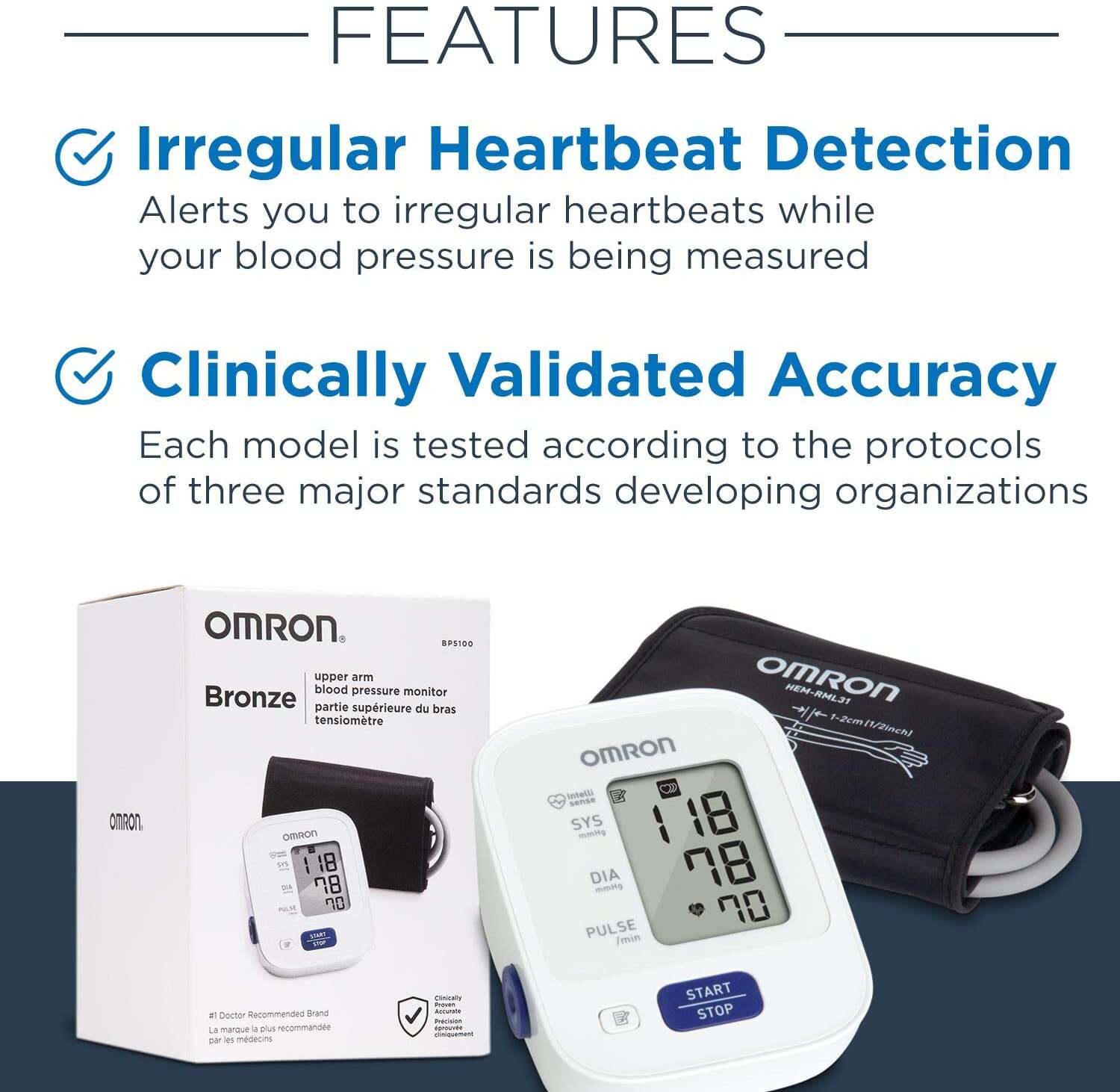 Buy Omron Bronze Upper Arm Blood Pressure Monitor online Worldwide 