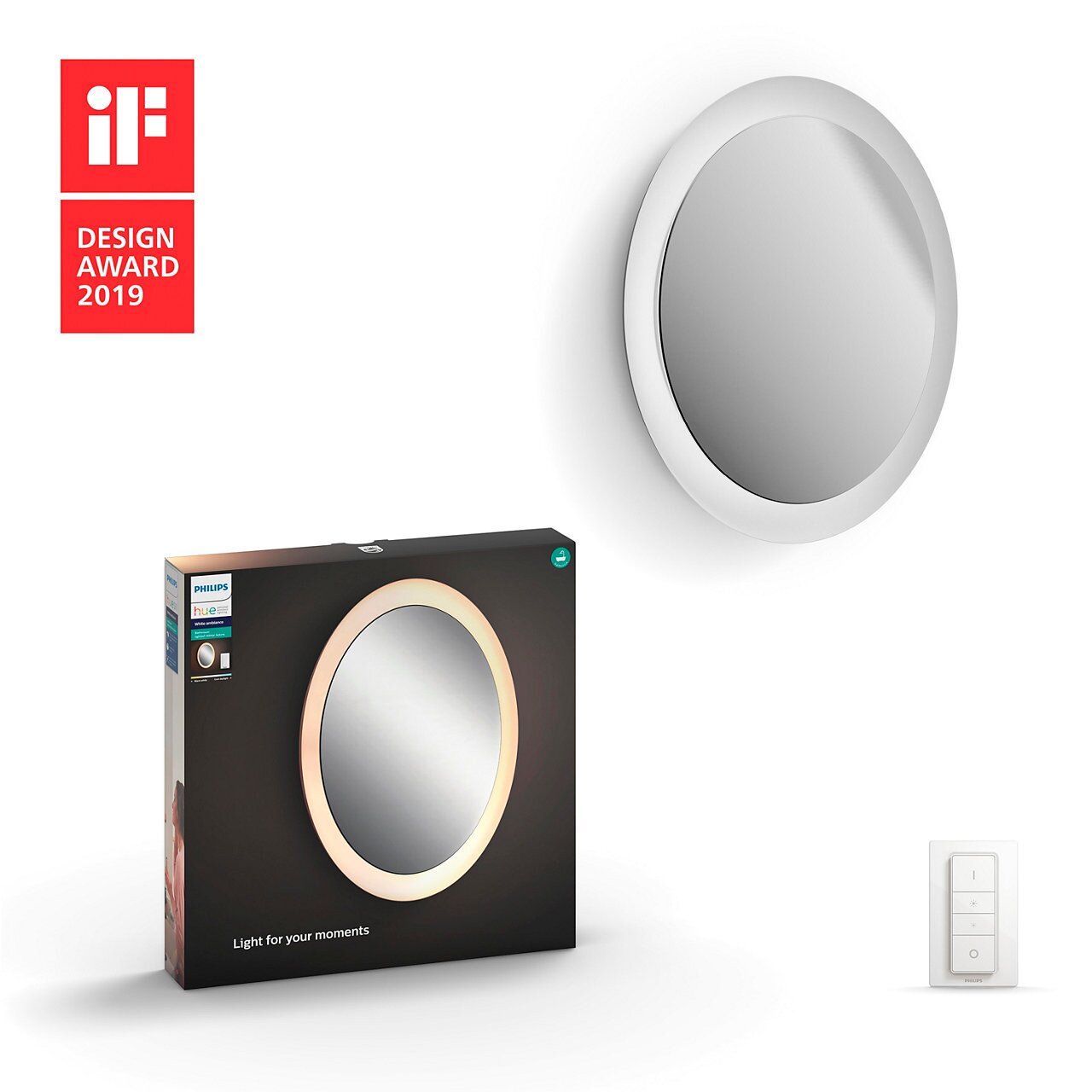 Buy Philips Hue White Ambience Adore Bathroom Lighted Mirror online  Worldwide 