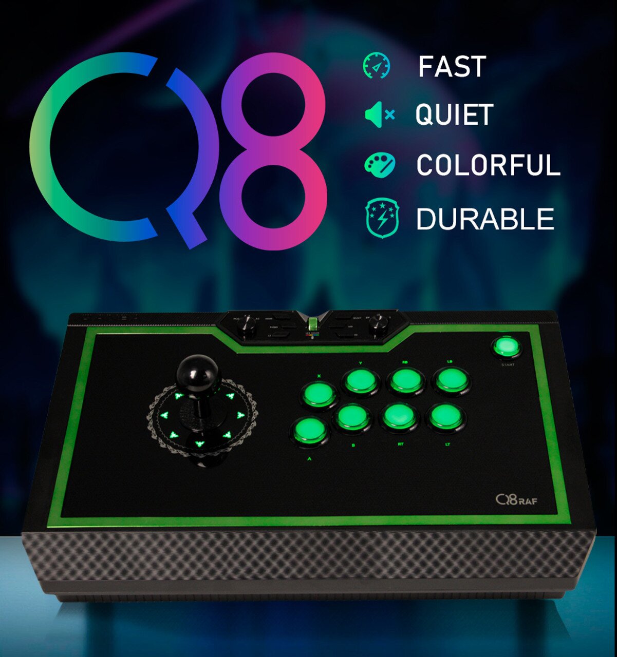 Qanba Q8-GR Arcade Fight Stick - Thumbnail 3
