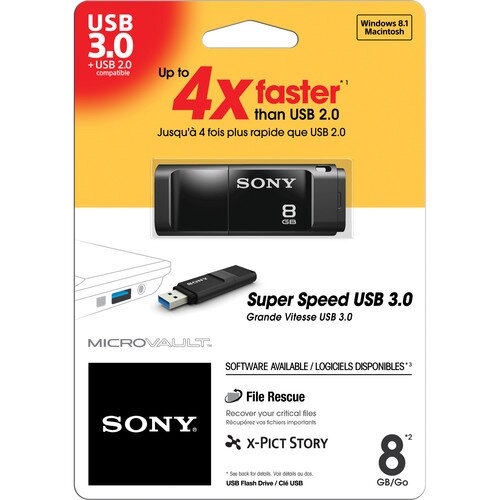 Order Sony Microvault X Series USB Flash Drive 8GB Worldwide
