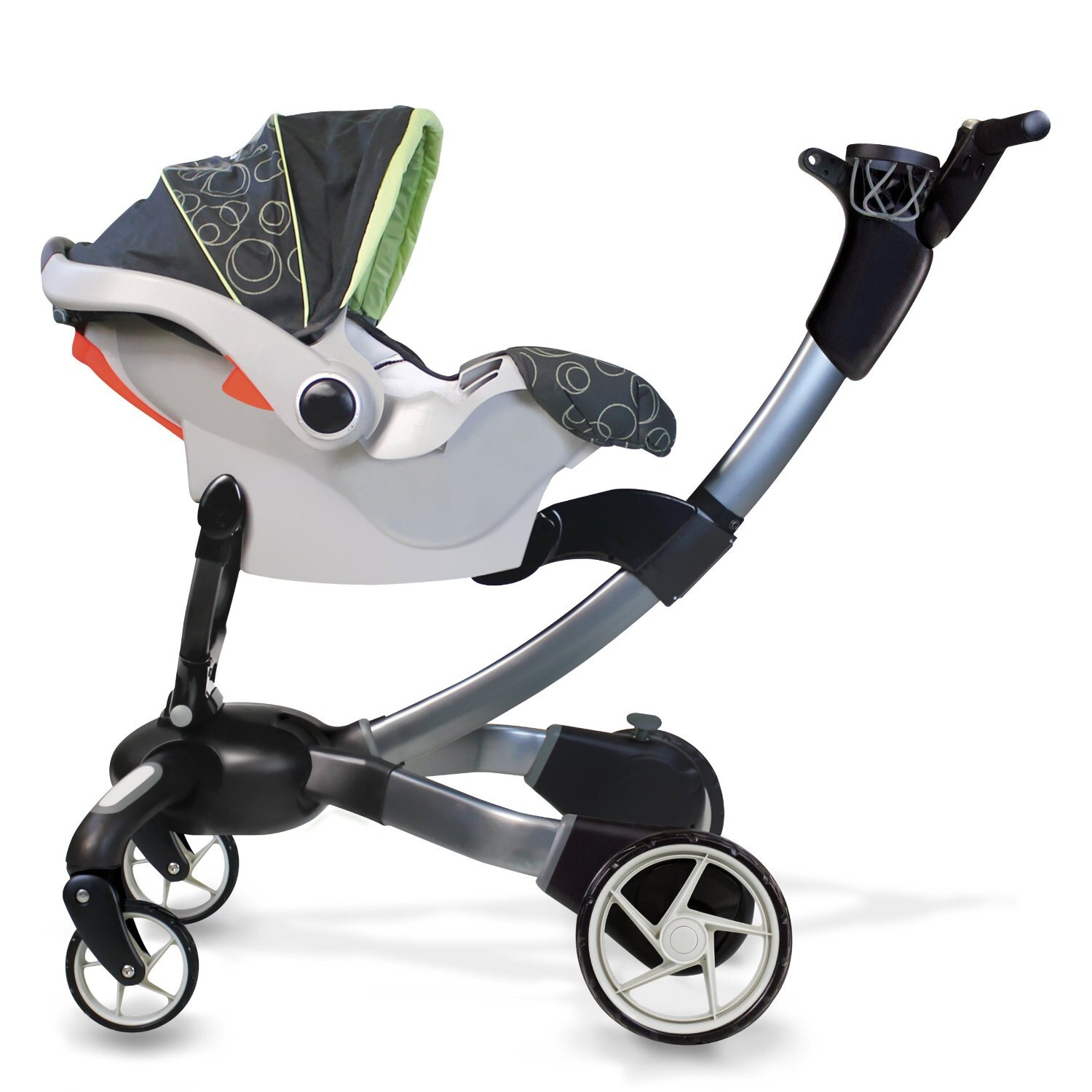 power folding stroller