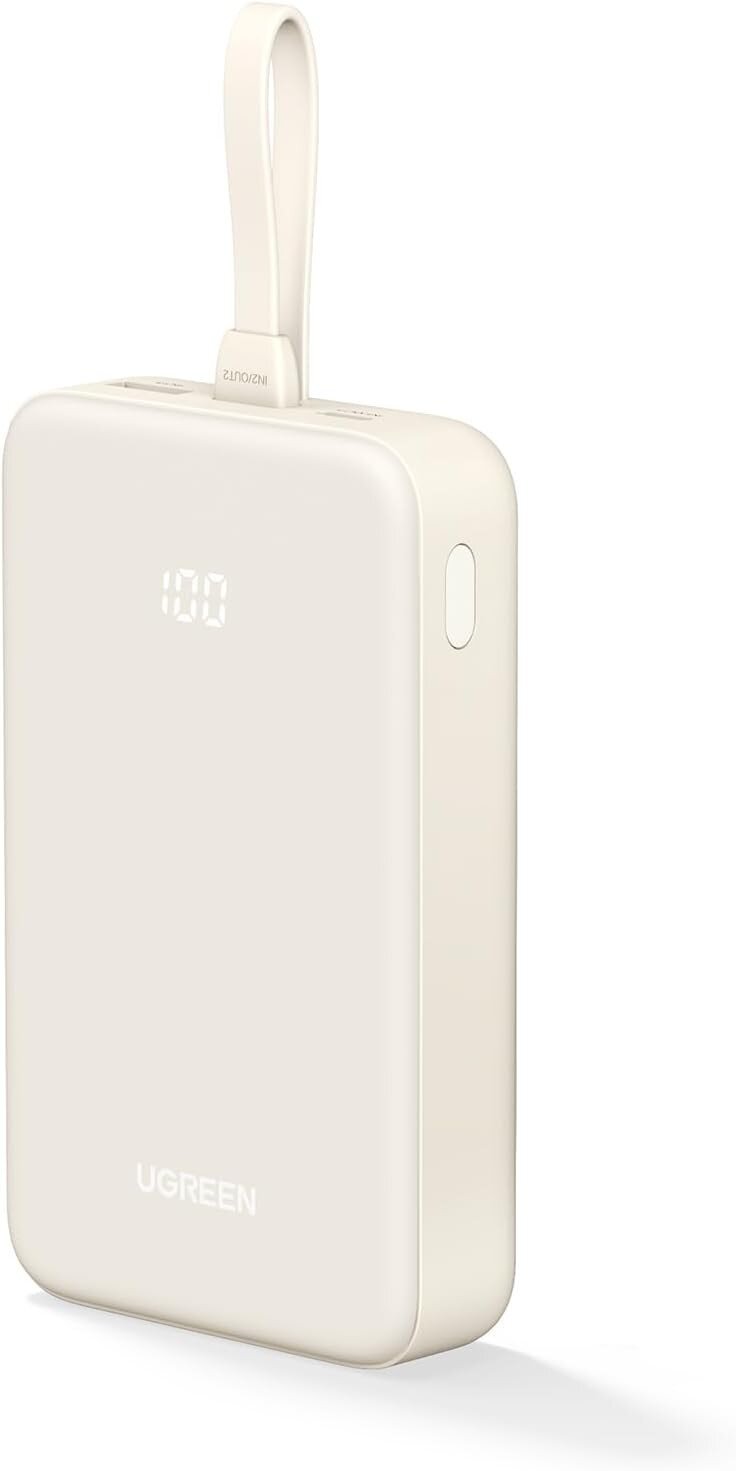 VENTION Externe accu, 65 W, 20000 mAh, snel opladen, USB-C PD met digitaal led-display, draagbare oplader voor laptop, MacBook, iPad, iPhone 17/ 16/15/14, Samsung Galaxy S25/S24/S23