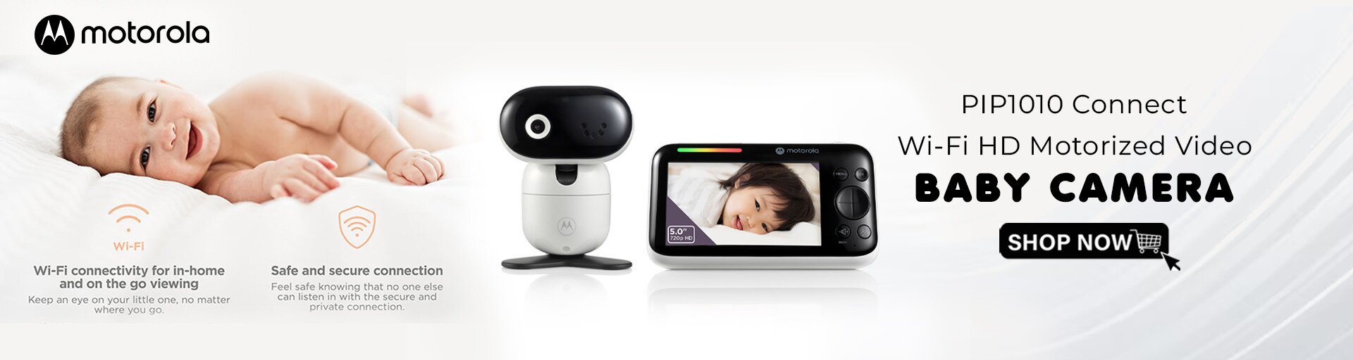 Motorola PIP1010 CONNECT Wi-Fi HD Motorized Video Baby Camera