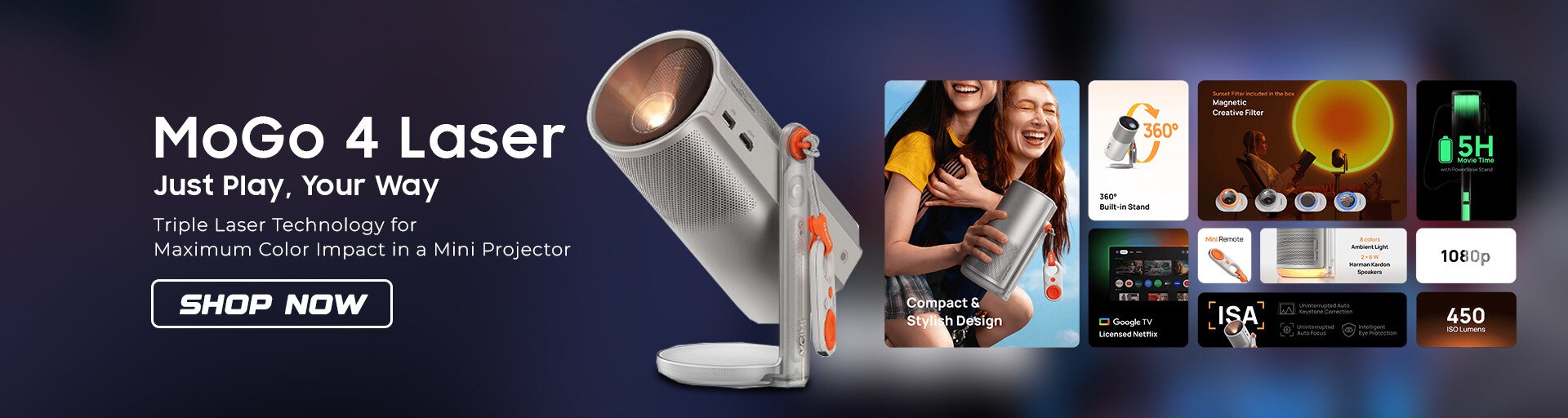 XGIMI MoGo 4 Laser Portable Triple Laser Projector